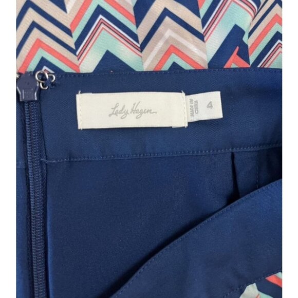 LADY HAGEN Womens Multicolor Chevron Print Skort  Size 4  Athletic Fit Polyester - Picture 10 of 11